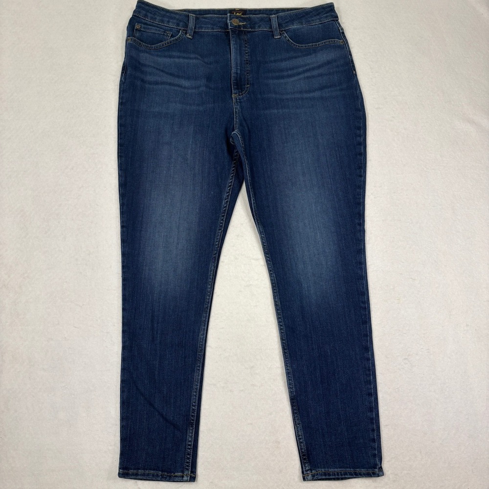 Lee Slim Leg Jeans Womens 18M‎ Mid Rise Stretch Denim Classic